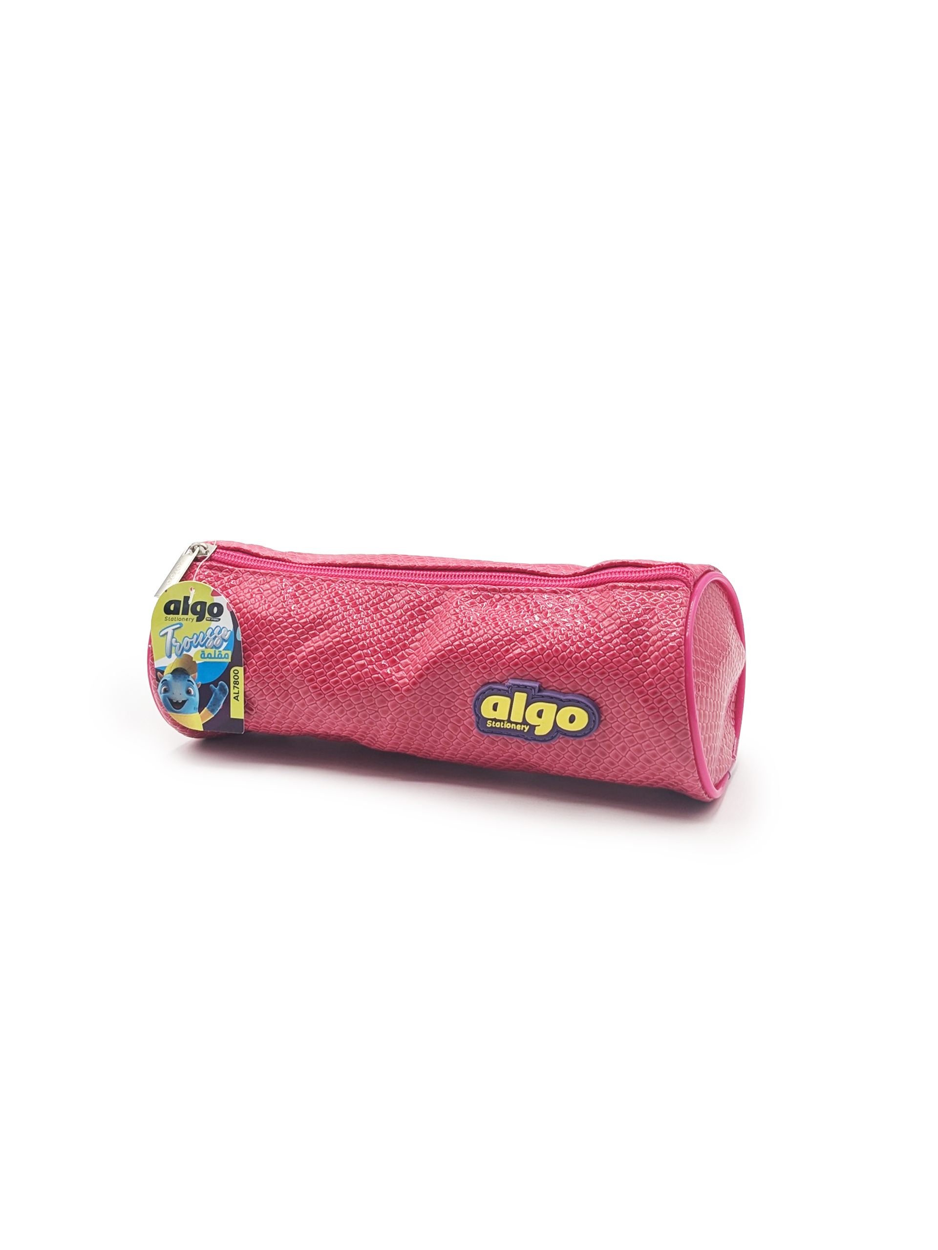 Trousse ronde Algo effet peau de serpent – couleurs assorties