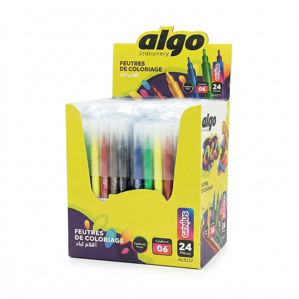 Feutres de coloriage Algo COLO – étui de 6 couleurs