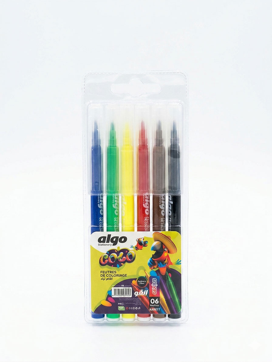 Feutres de coloriage Algo COLO – étui de 6 couleurs