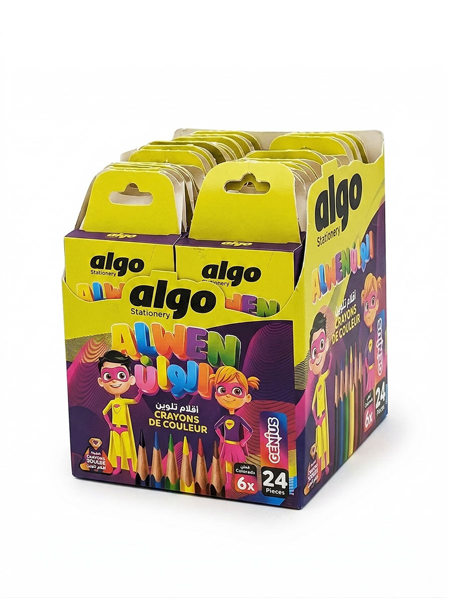 Crayons de couleur Algo Alwen – étui de 06