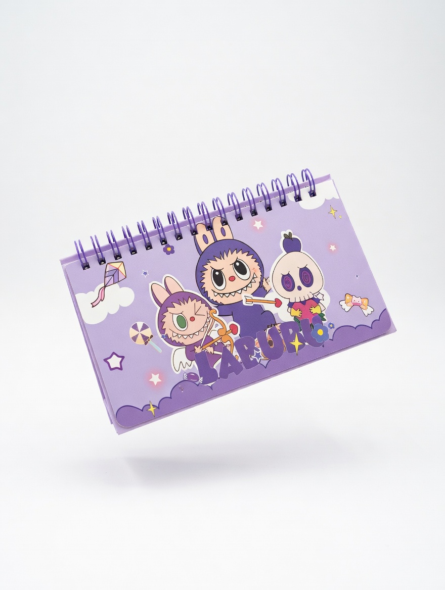 Bloc-Notes de Bureau A6 à Spirale – Agenda Hebdomadaire Motifs Enfants