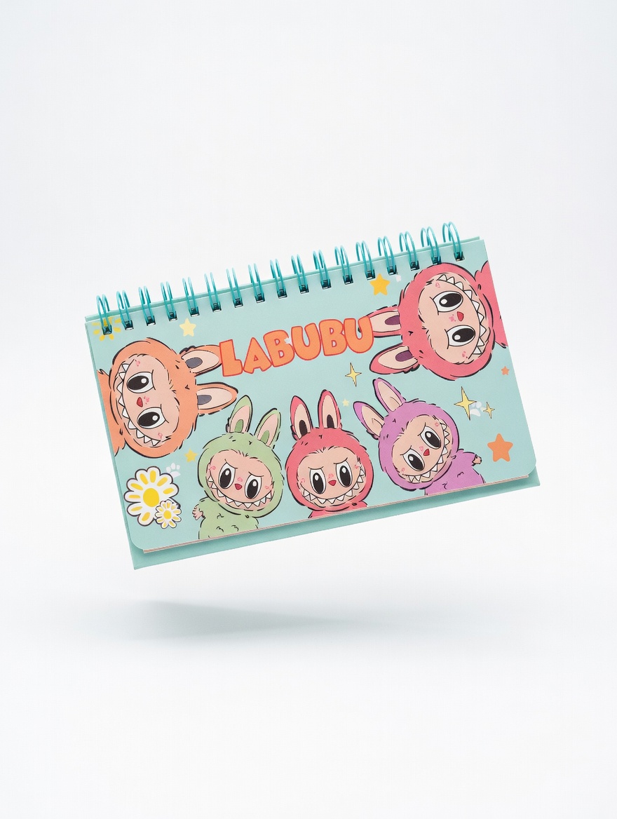Bloc-Notes de Bureau A6 à Spirale – Agenda Hebdomadaire Motifs Enfants