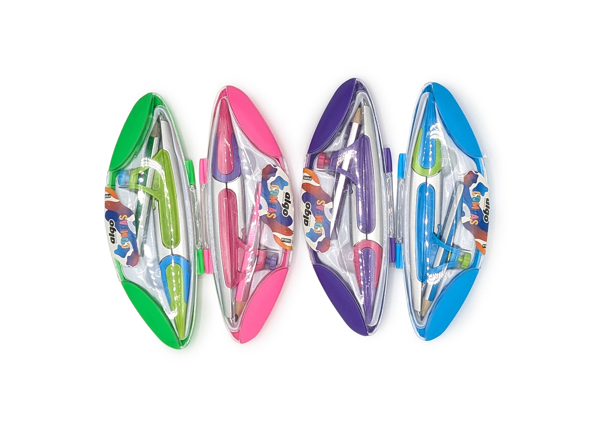Compas scolaire ovale Algo Genius – boîte de 12