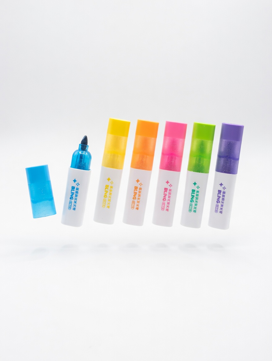Surligneurs Pailletés Bling Bling 6 Couleurs