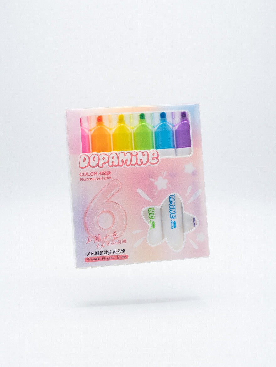 Surligneurs Fluorescents Dopamine 6 Couleurs
