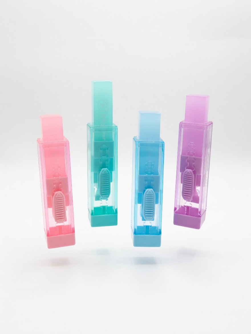 Gomme Rétractable Transparente Jelly Bear – Couleurs Pastel Variées