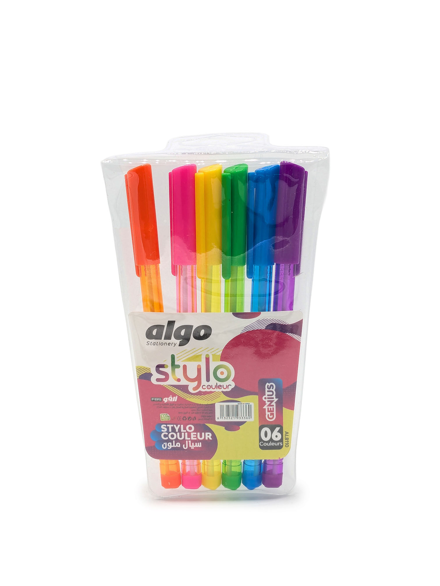 Stylos couleur Algo Genius – étui de 6 couleurs