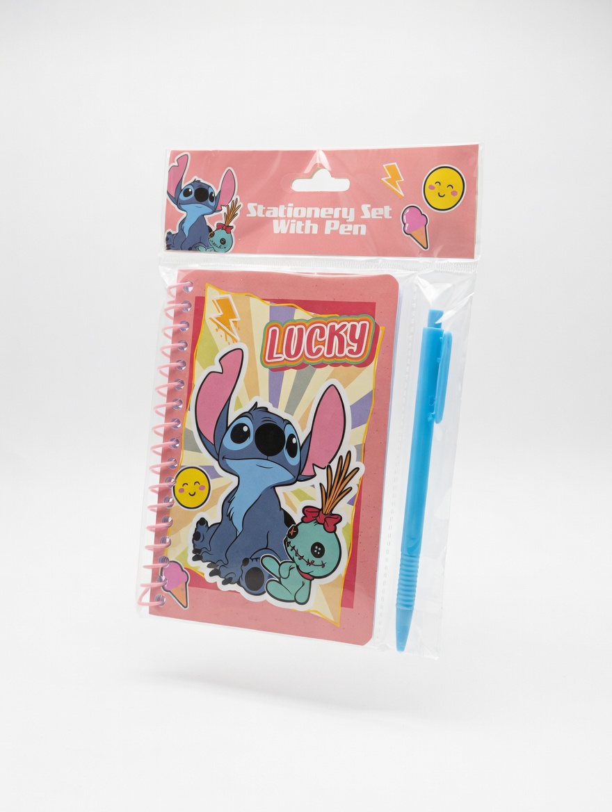 Mini Carnet Spiral + Stylo – Set Papeterie Kawaii & Dessins Animés