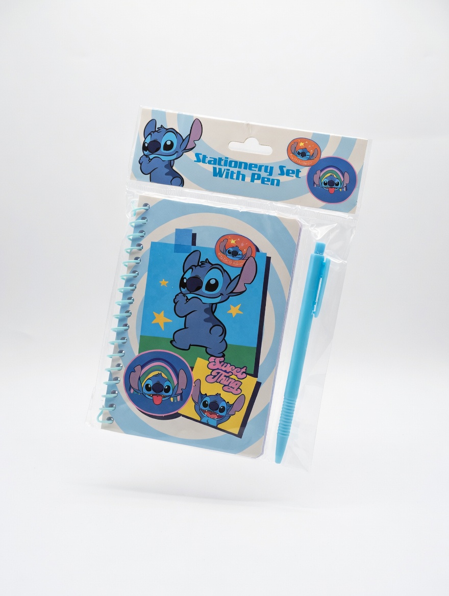 Mini Carnet Spiral + Stylo – Set Papeterie Kawaii & Dessins Animés