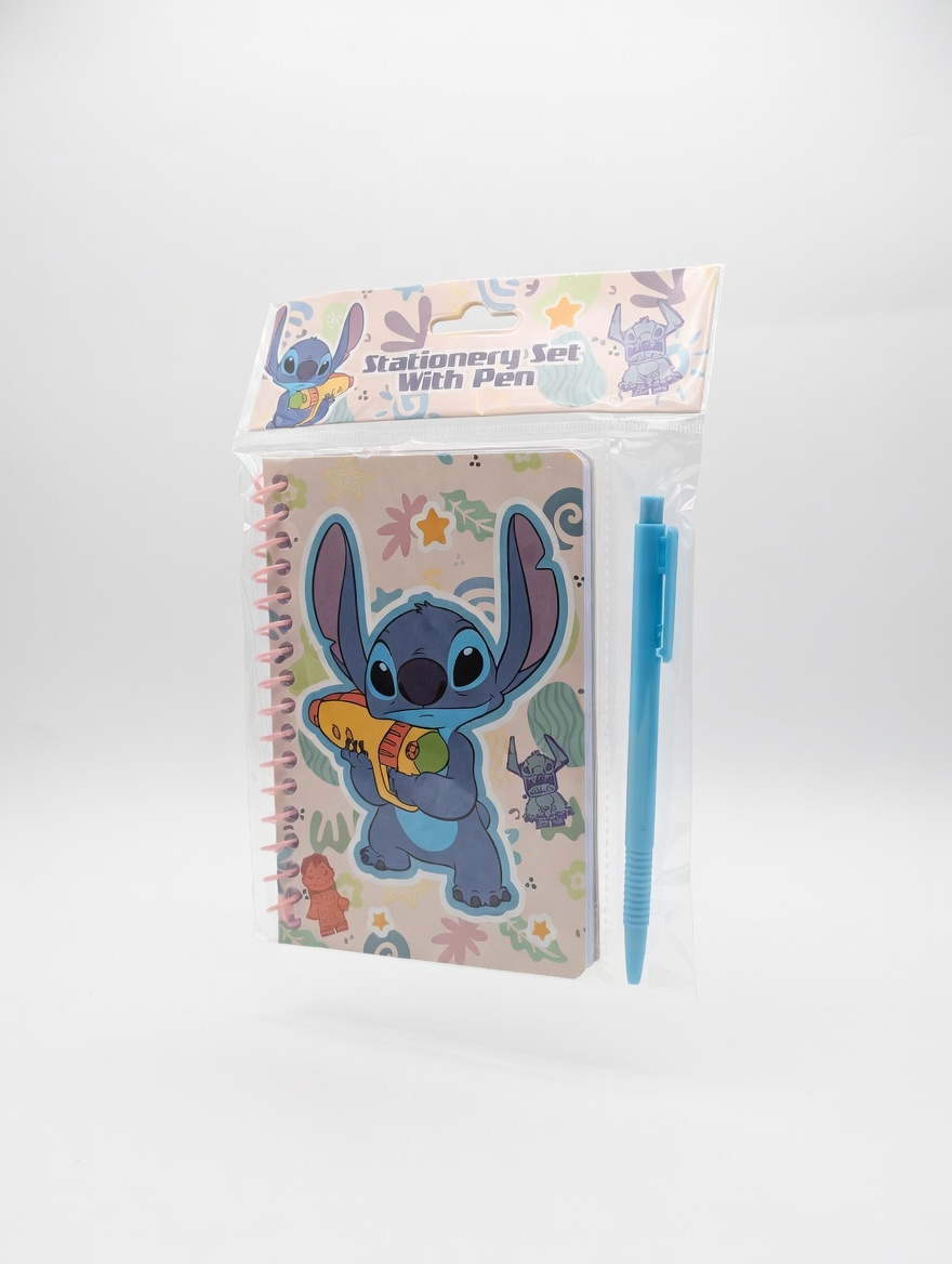 Mini Carnet Spiral + Stylo – Set Papeterie Kawaii & Dessins Animés