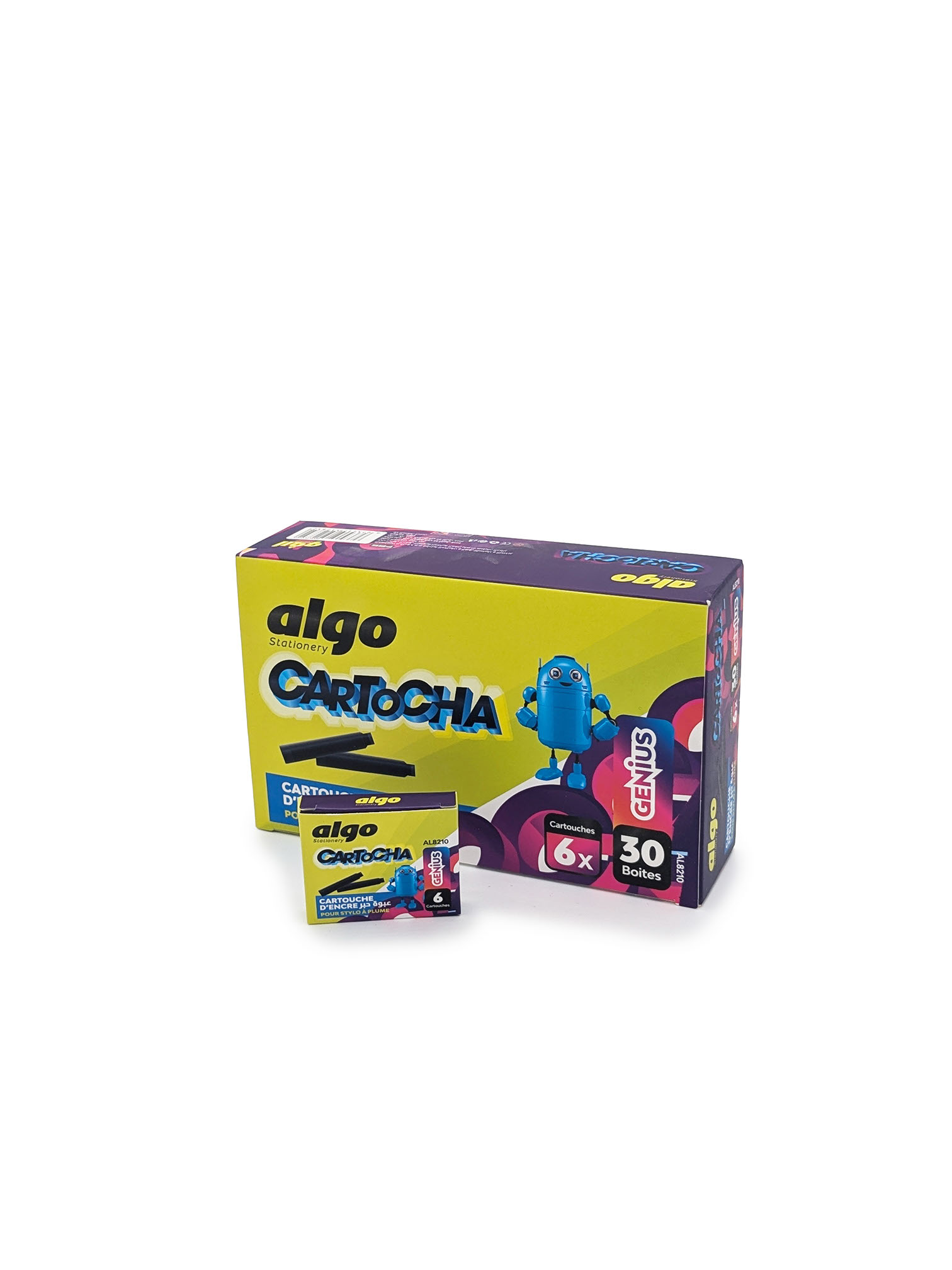 Cartouches d’encre Algo Cartocha – boîte de 6
