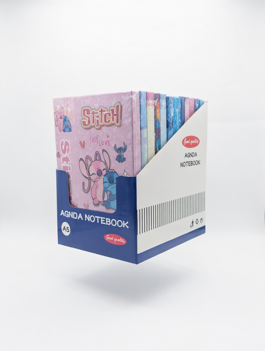 Carnet A5 Enfant avec Rabat – Hello Kitty, Stitch, Spiderman, Reine des Neiges