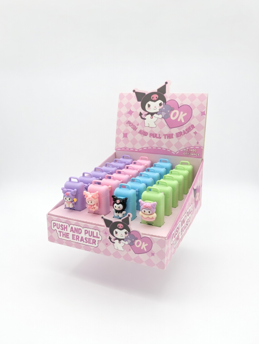Gomme Enfant Rétractable Fun – Modèles Animés Colorés