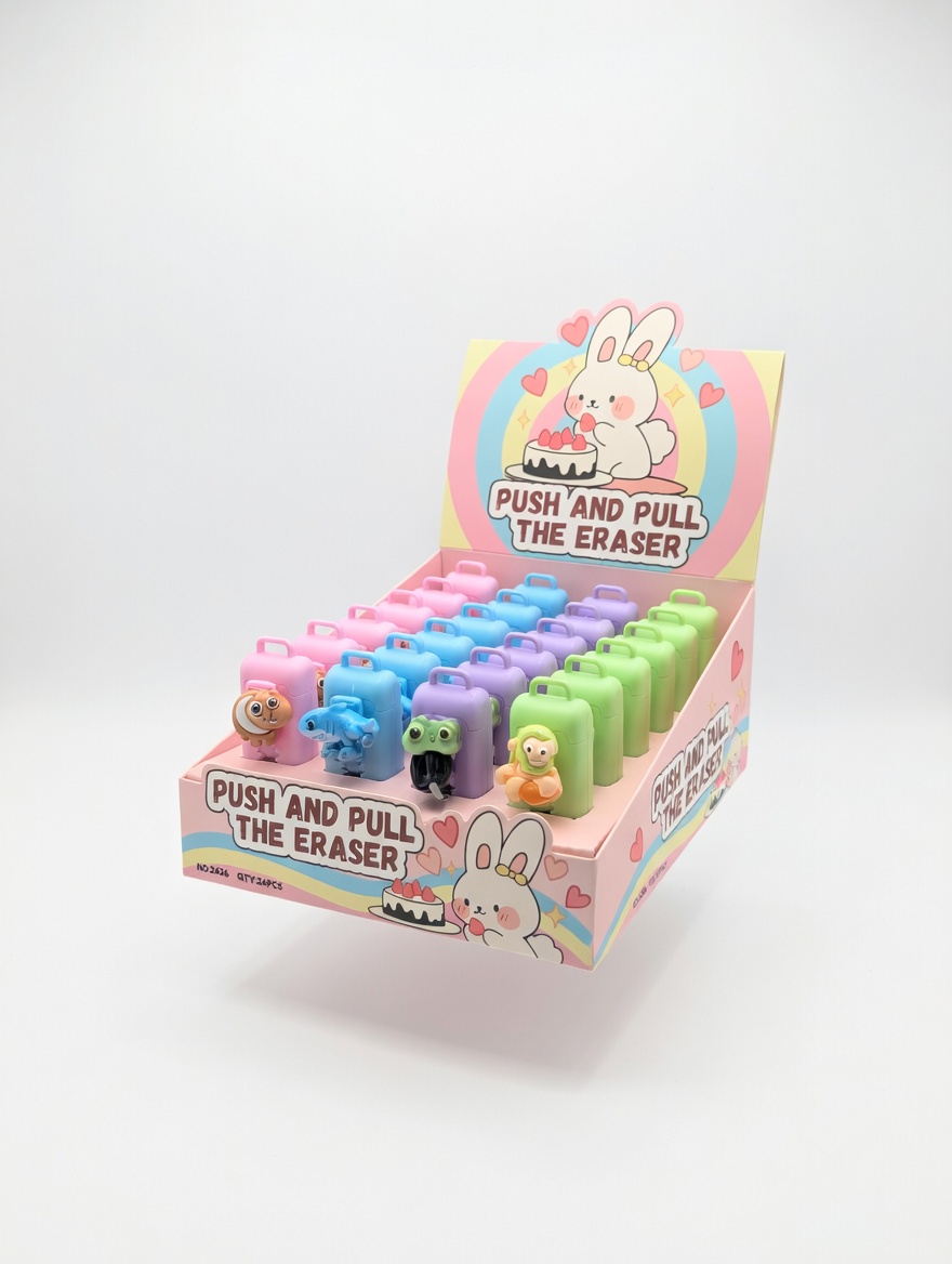 Gomme Enfant Rétractable Fun – Modèles Animés Colorés