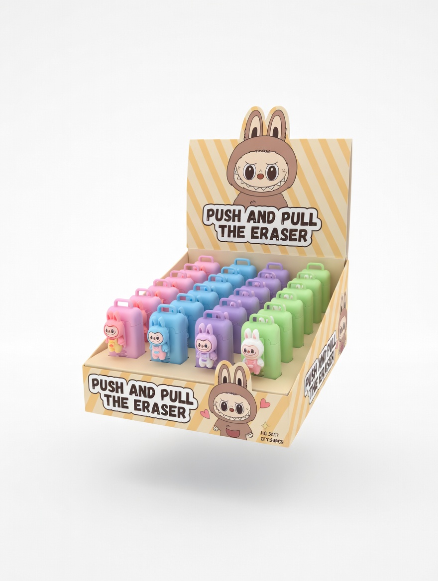 Gomme Enfant Rétractable Fun – Modèles Animés Colorés