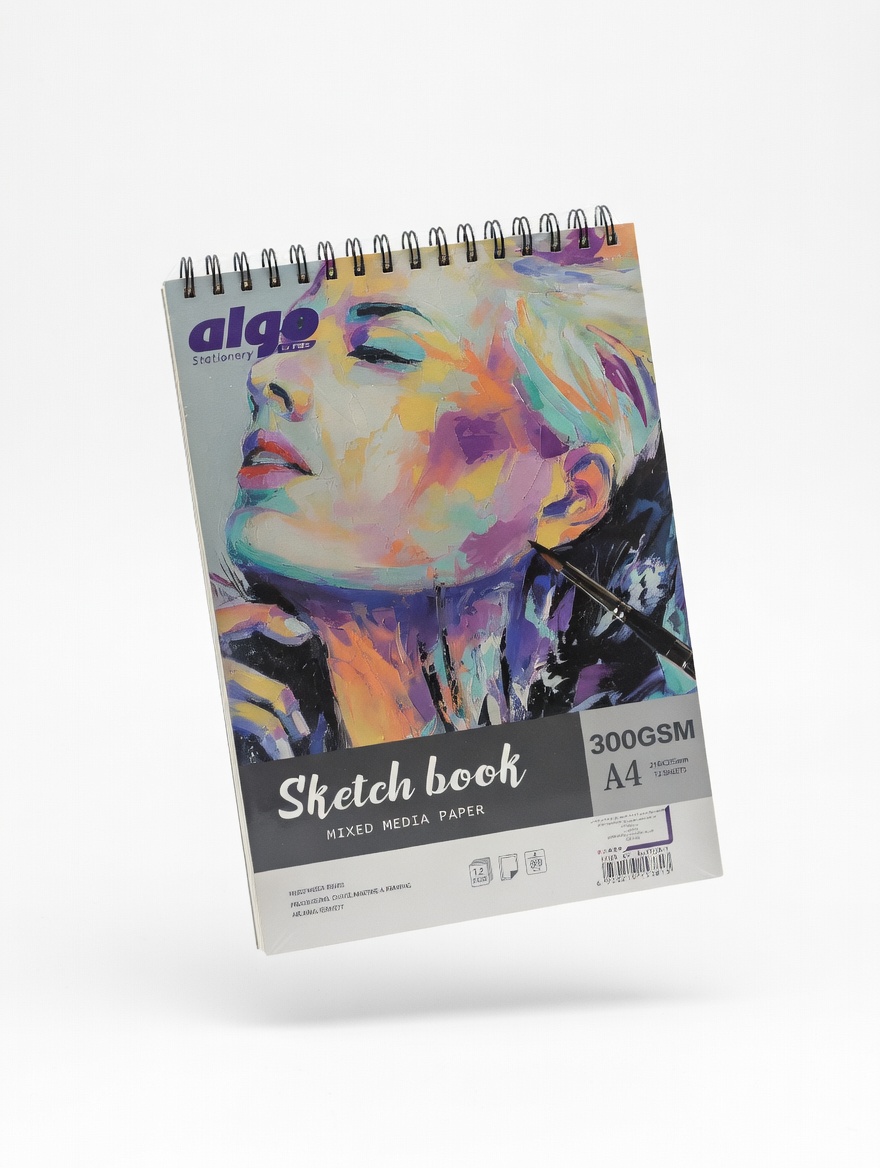 Carnet de Croquis A4 300GSM – Sketch Book Spirale Mixed Media