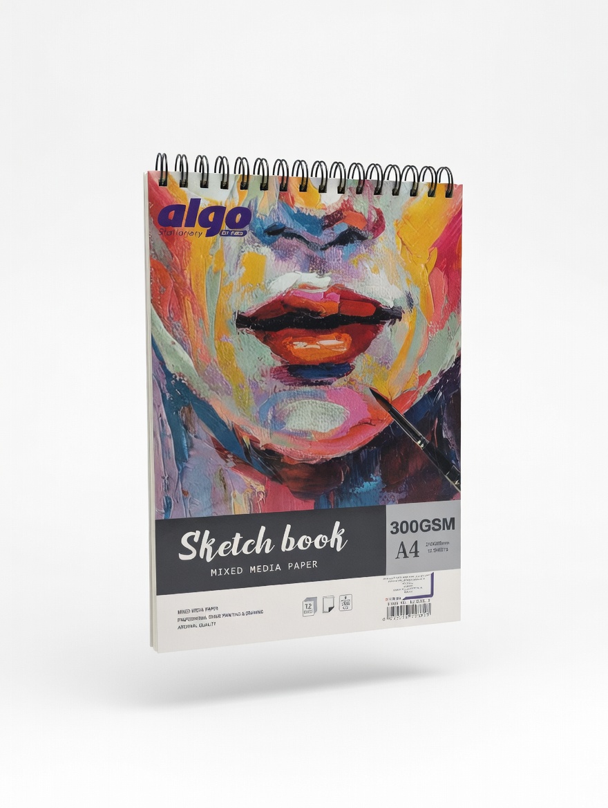 Carnet de Croquis A4 300GSM – Sketch Book Spirale Mixed Media