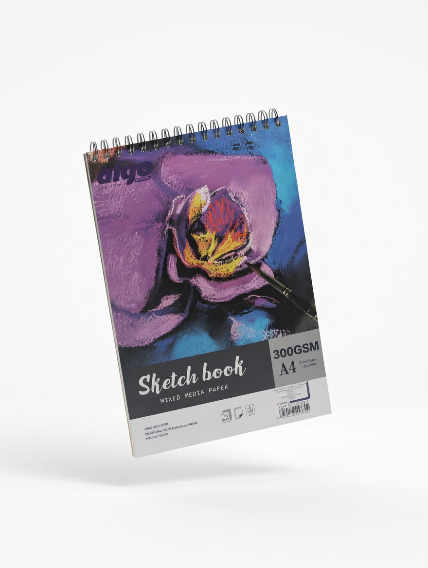 Carnet de Croquis A4 300GSM – Sketch Book Spirale Mixed Media