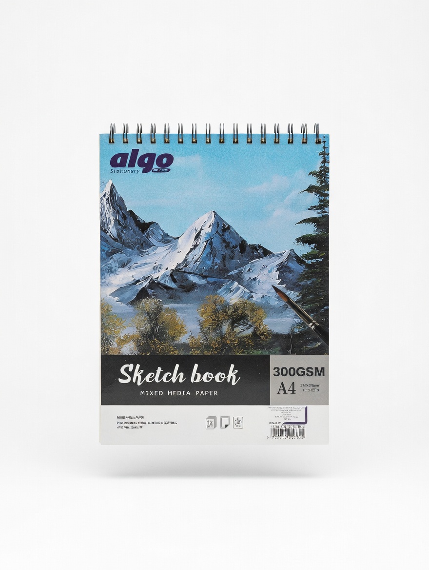 Carnet de Croquis A4 300GSM – Sketch Book Spirale Mixed Media