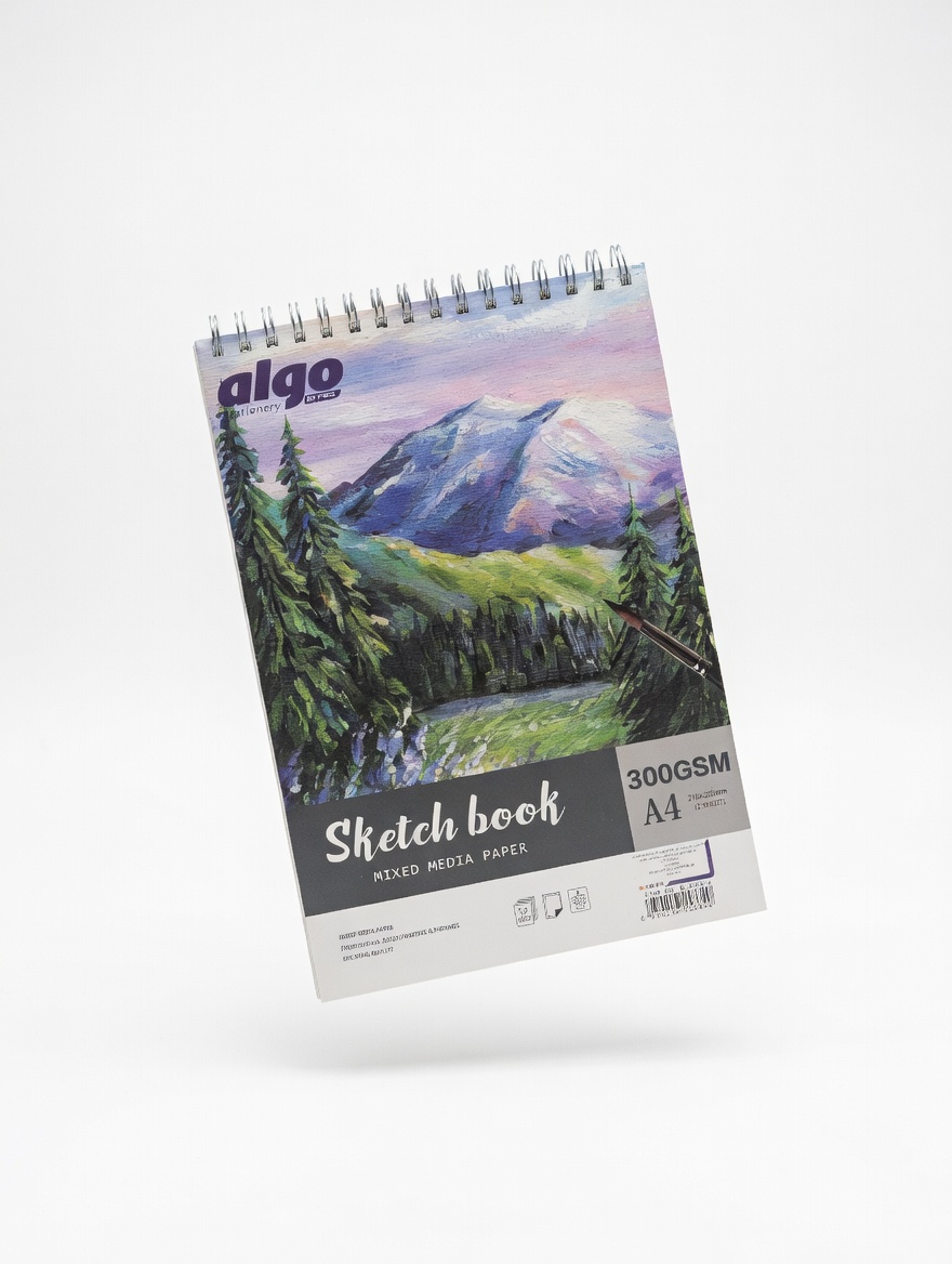 Carnet de Croquis A4 300GSM – Sketch Book Spirale Mixed Media