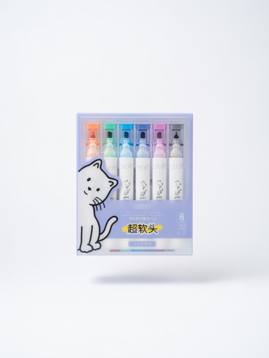 Set de Surligneurs Pastel  – 6 Couleurs