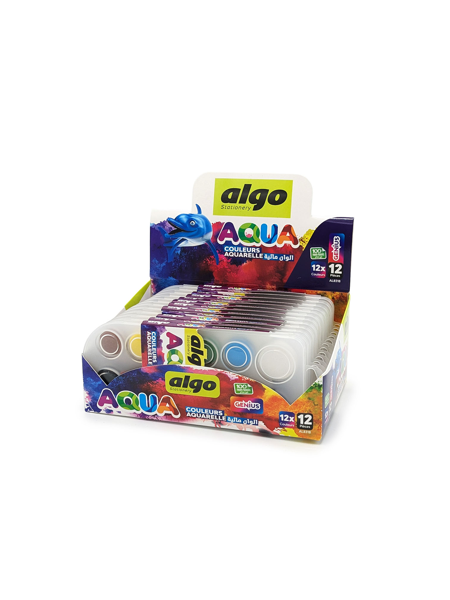Palette aquarelle Algo Aqua 12 couleurs