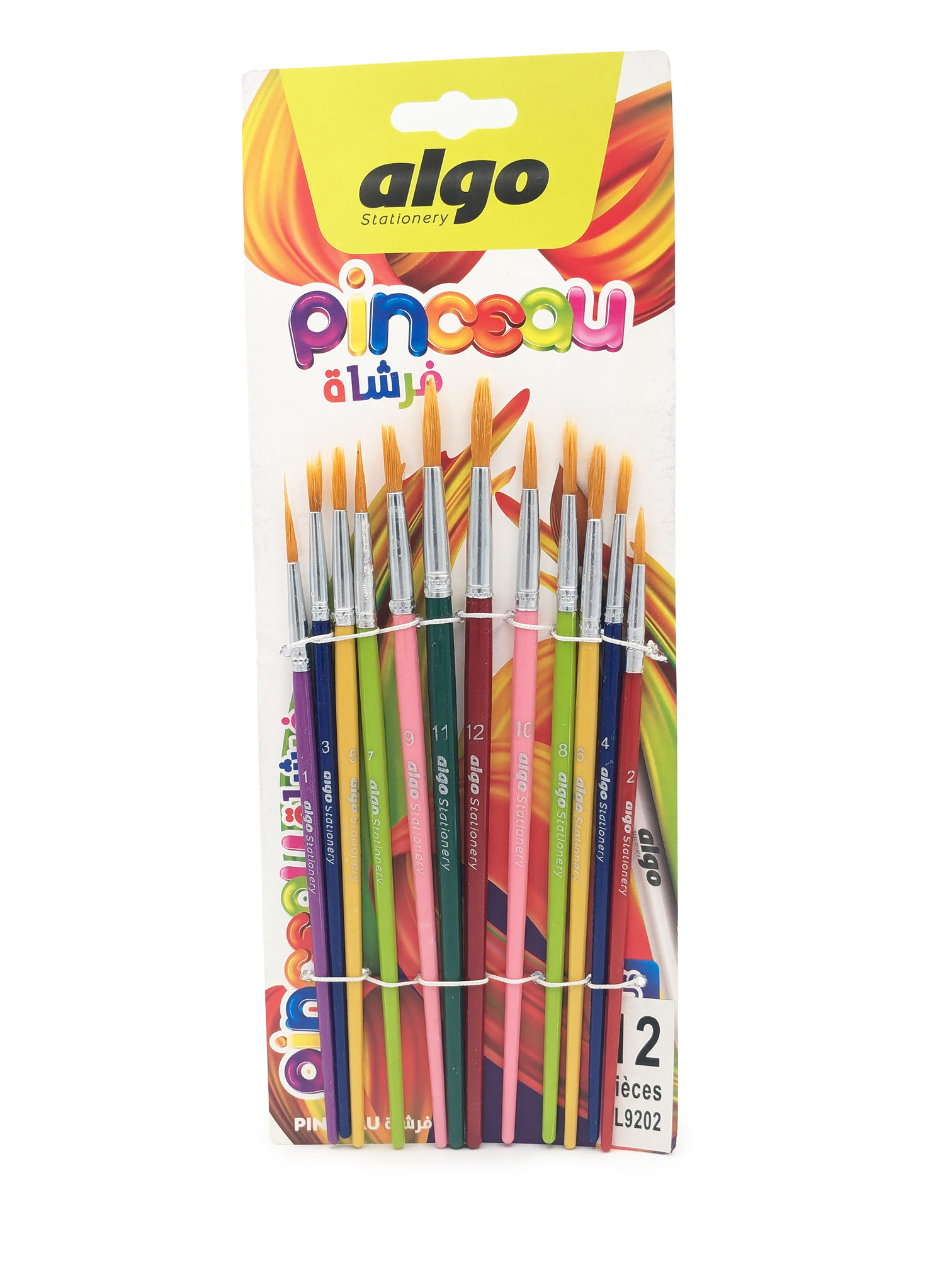 Assortiment de pinceaux ronds Algo Genius – 12 pièces