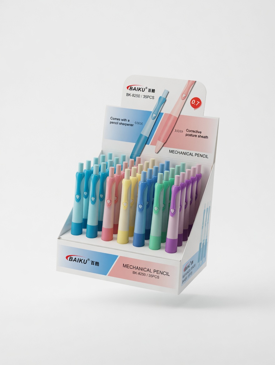 Porte-mines BAIKU 0.7mm Pastel avec gomme