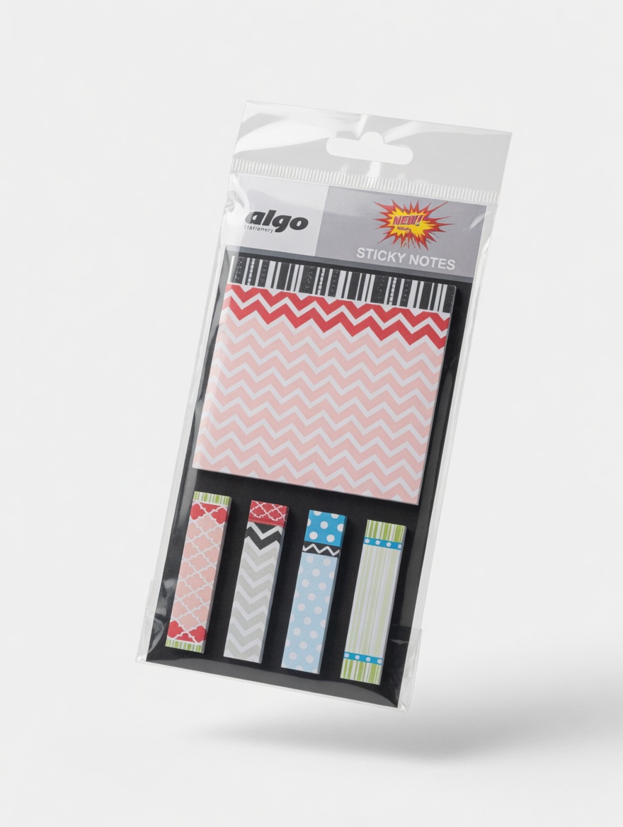 Post It  Algo Sticky Notes Lot 5 pièces - Design Kawaii
