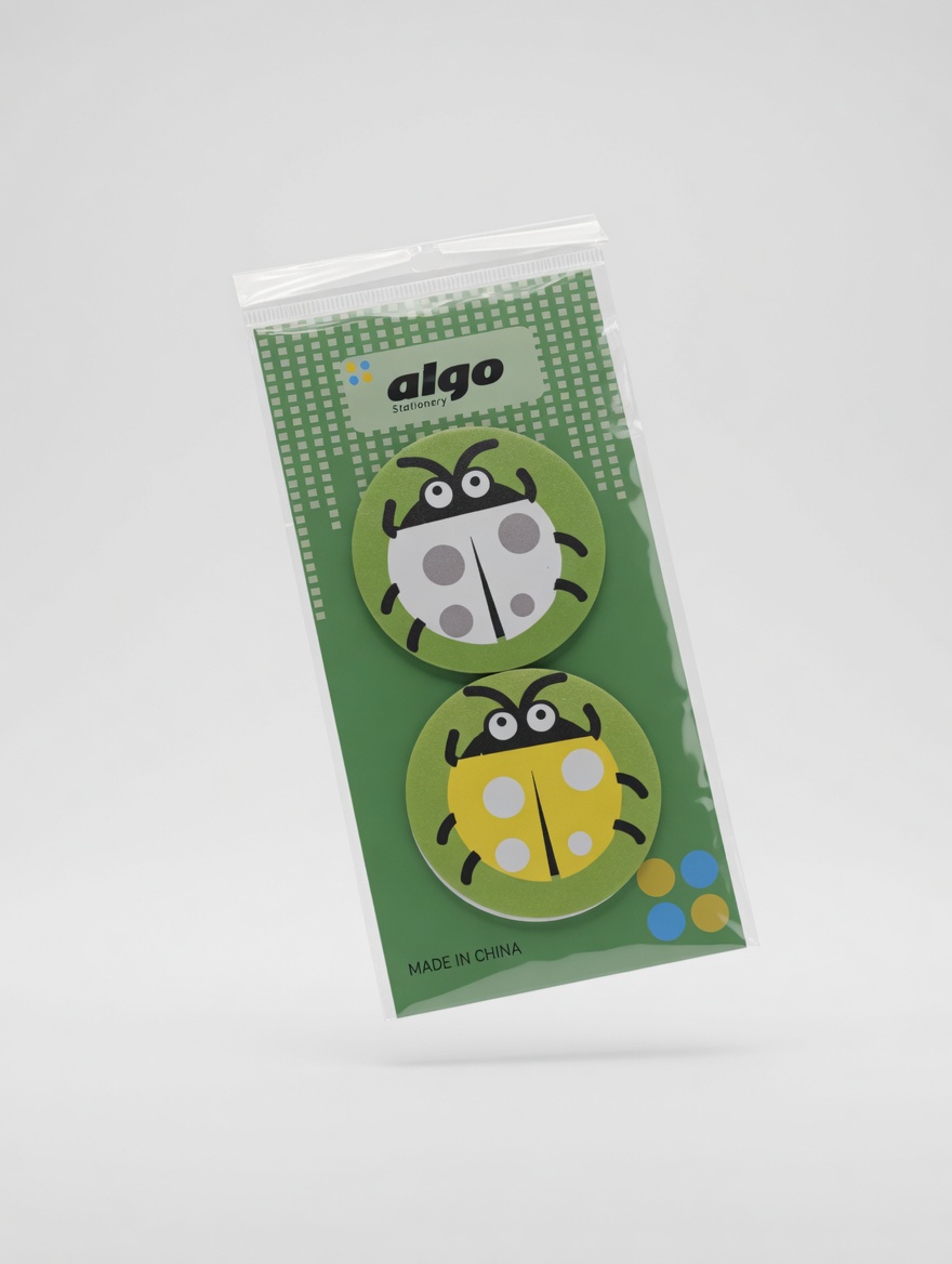 Post it Coccinelle Algo Lot de 2 - Design Kawaii