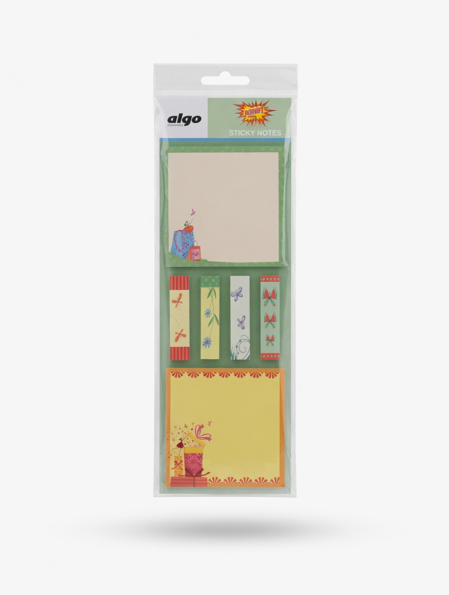 Post It  Algo Multiformes - Motifs Kawaii Fleur / Oiseau / École