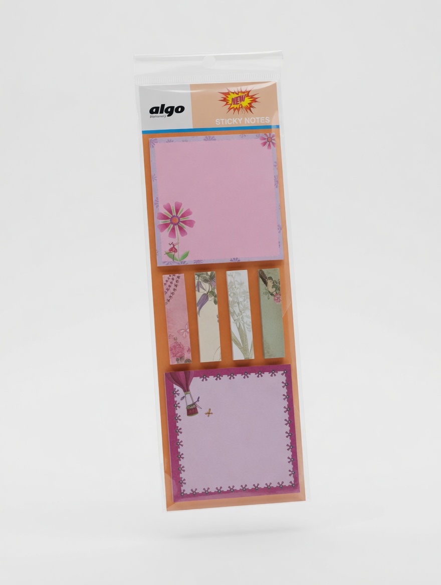 Post It  Algo Multiformes - Motifs Kawaii Fleur / Oiseau / École
