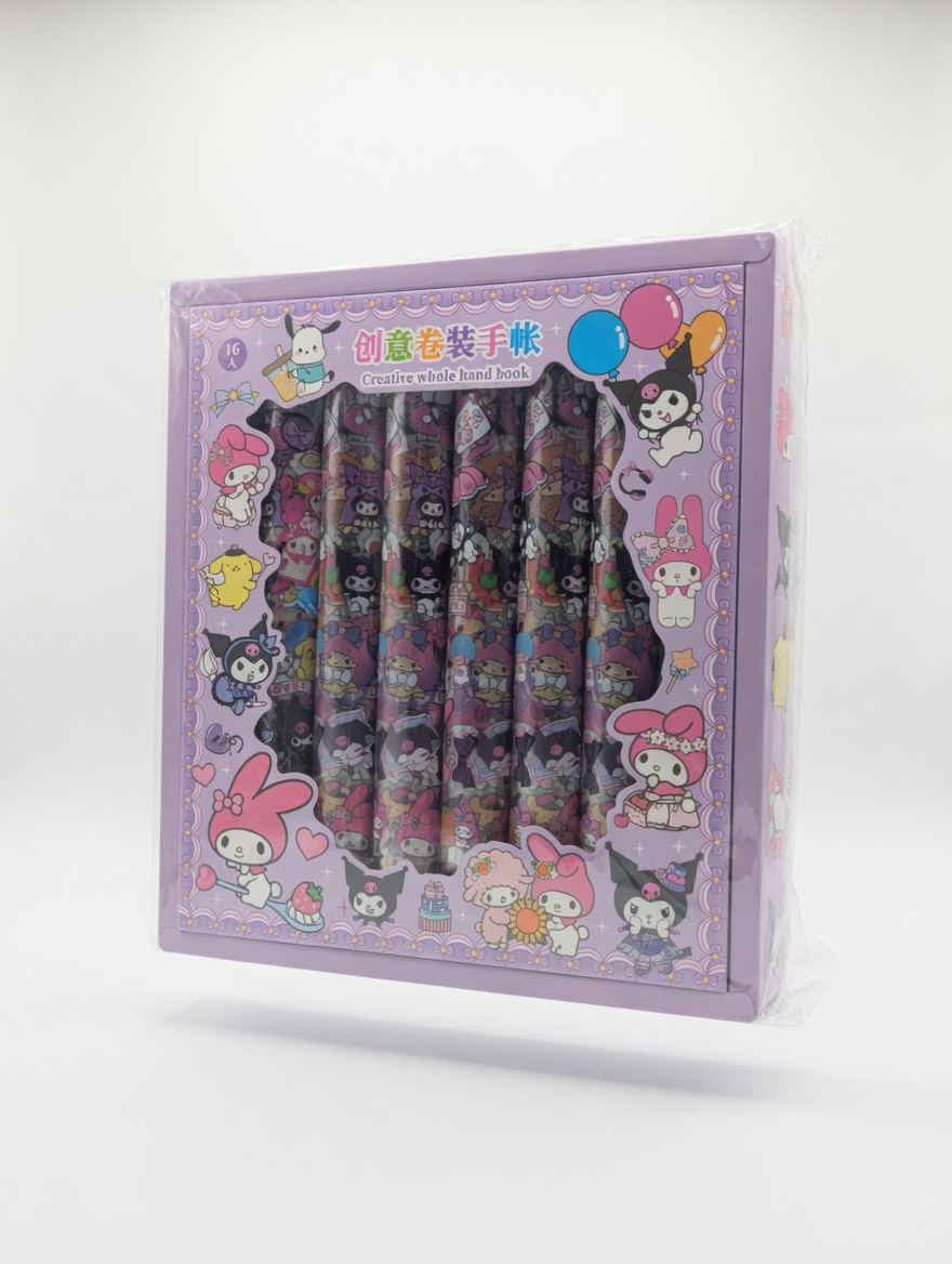 Rouleaux Autocollants Kawaii Sanrio Stitch Labubu - Coffret