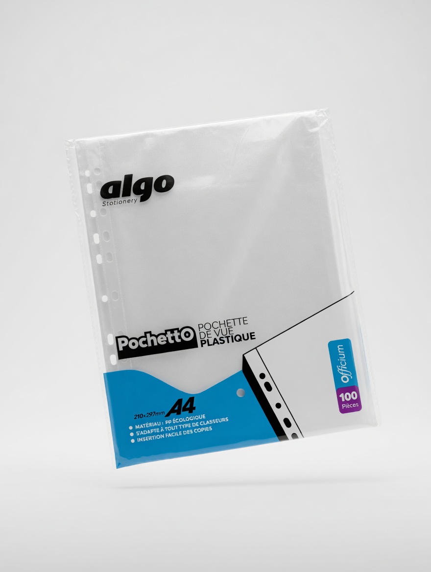 Pochette de vue plastique Algo A4 – 20 microns – 100 pièces