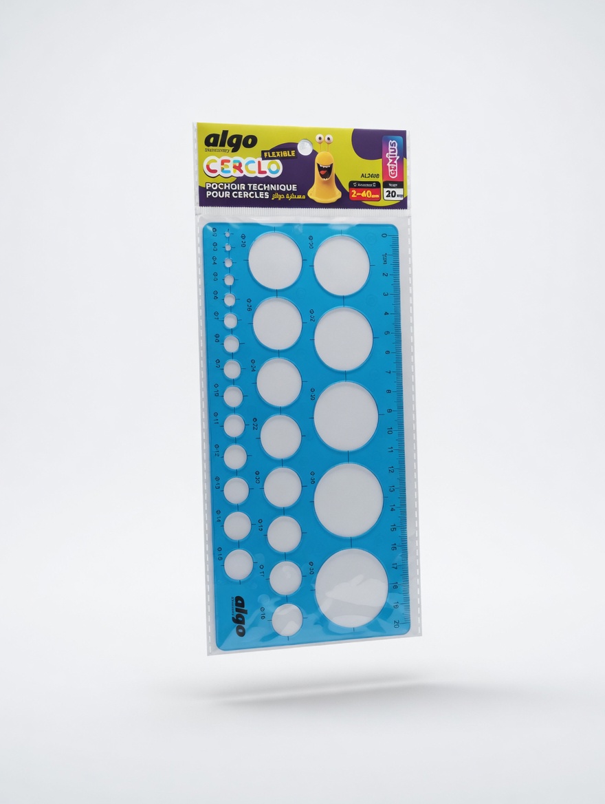 Pochoir technique pour cercles Algo Flexo – 20 cm