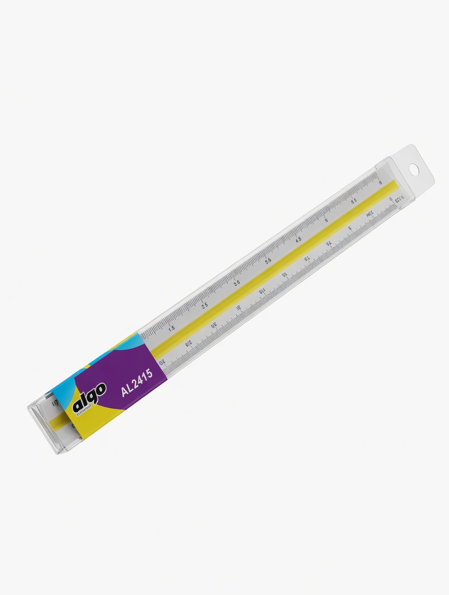 Règle en plastique graduée triangulaire Algo 30 cm