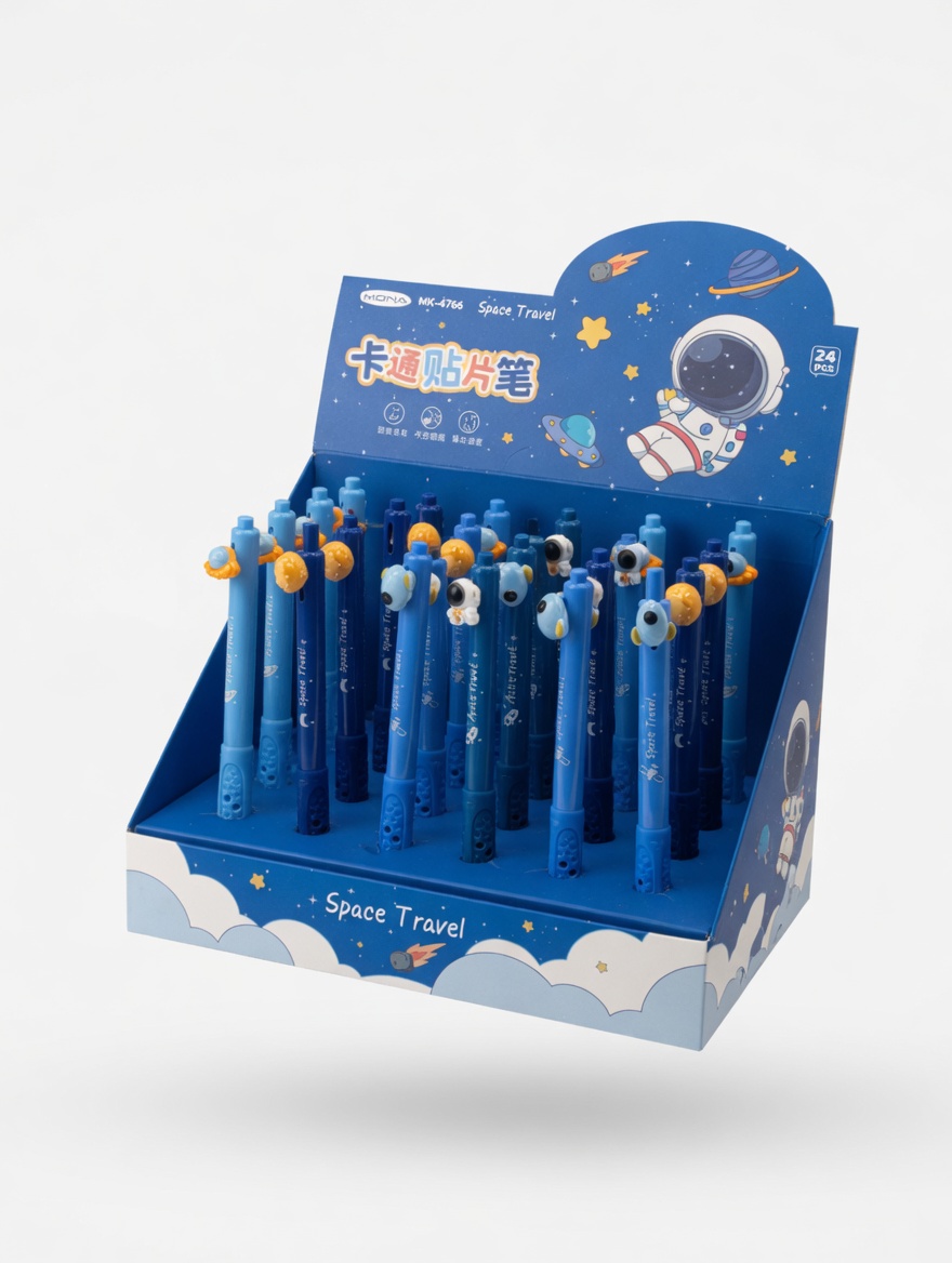 Stylos Astronautes Space Travel - Présentoir 24 Pièces