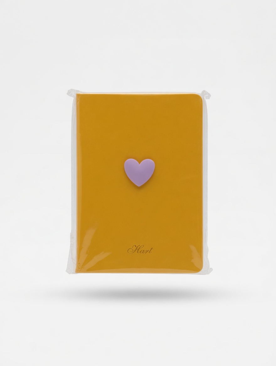 Carnet Hart Couleurs Pastel avec Cœur - 6 Coloris