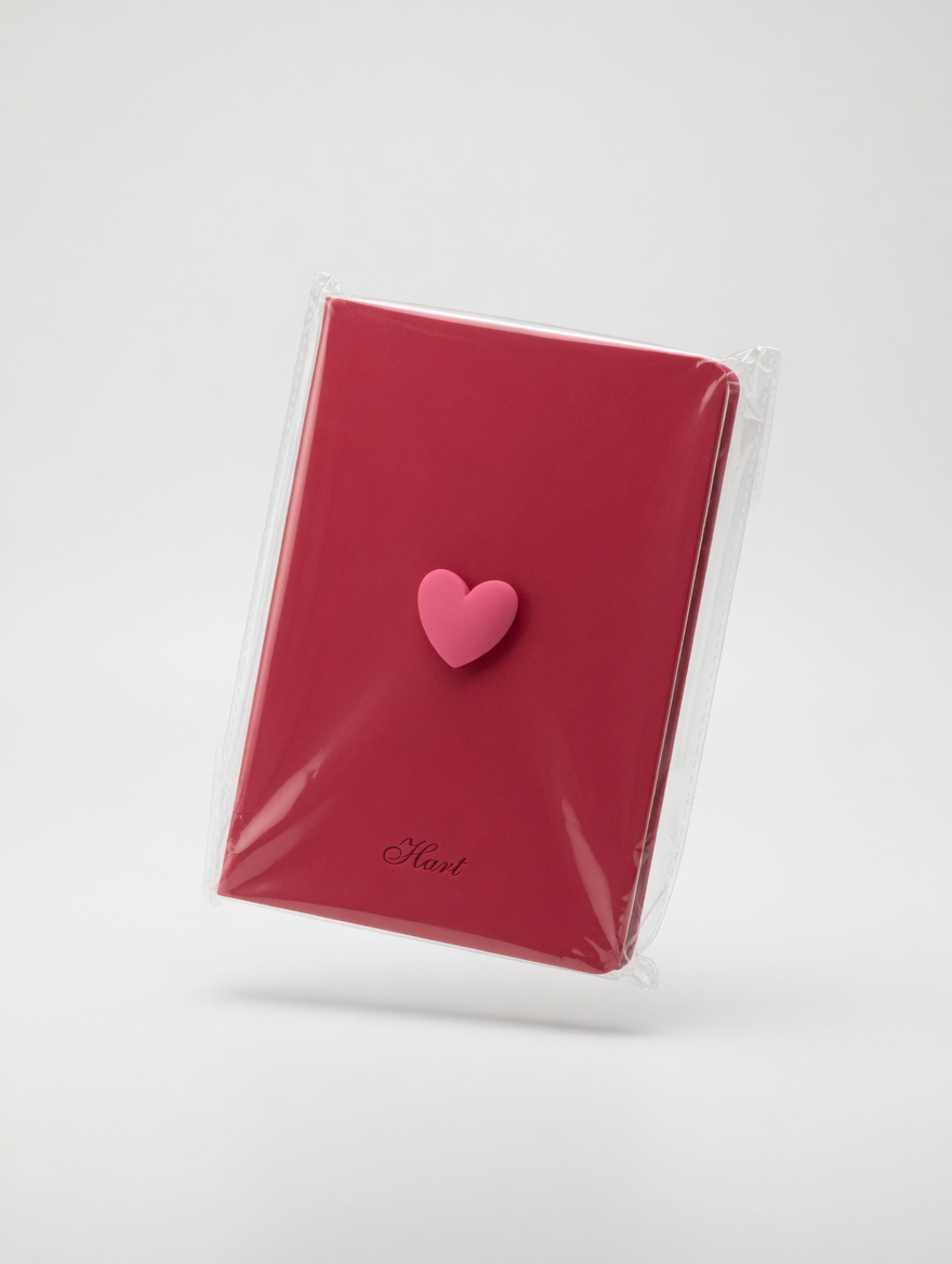 Carnet Hart Couleurs Pastel avec Cœur - 6 Coloris