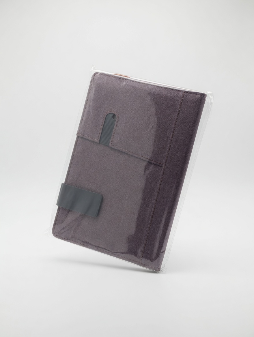 Carnet avec Poche + Élastique - Multi Couleurs (Rouge, Gris, Bleu, Violet)