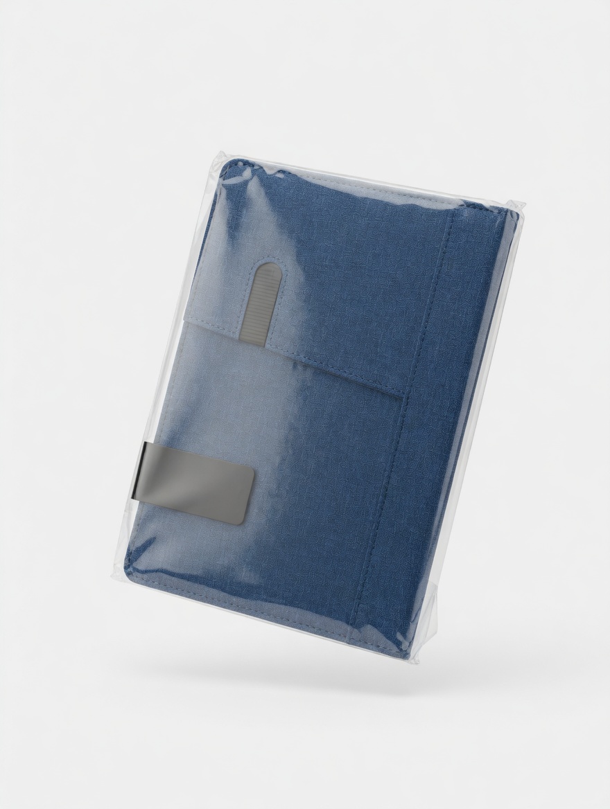 Carnet avec Poche + Élastique - Multi Couleurs (Rouge, Gris, Bleu, Violet)