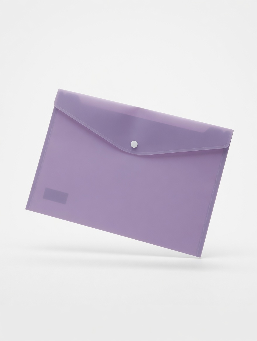 Pochette Documentaire Translucide avec Bouton