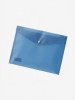 Pochette Documentaire Translucide avec Bouton - Bleue