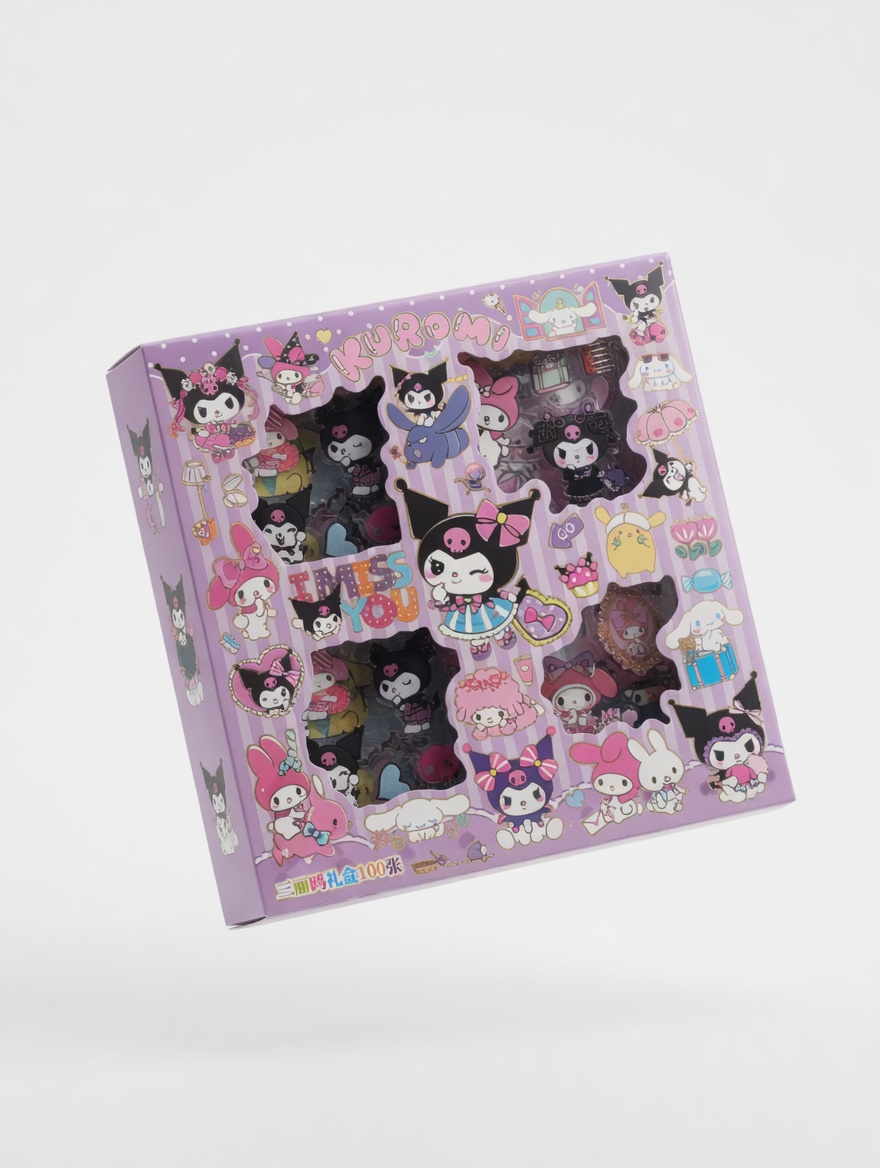 Boîte Stickers Sanrio My Melody & Kuromi 100 Pièces