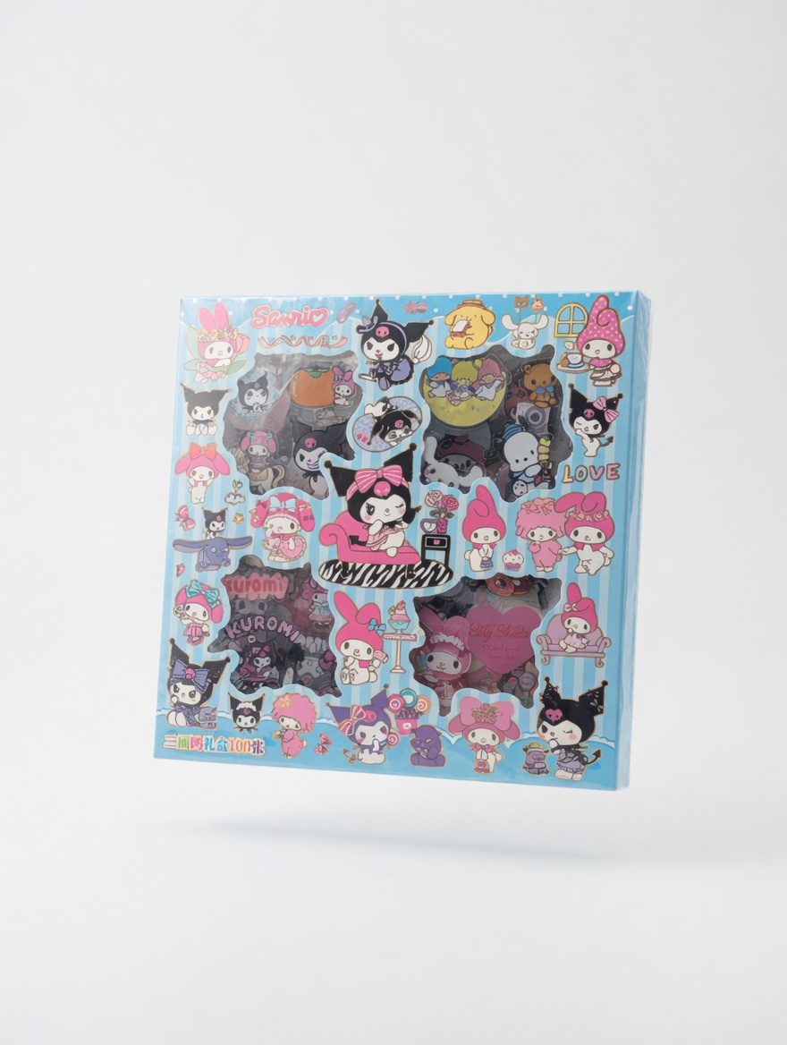 Boîte Stickers Sanrio My Melody & Kuromi 100 Pièces