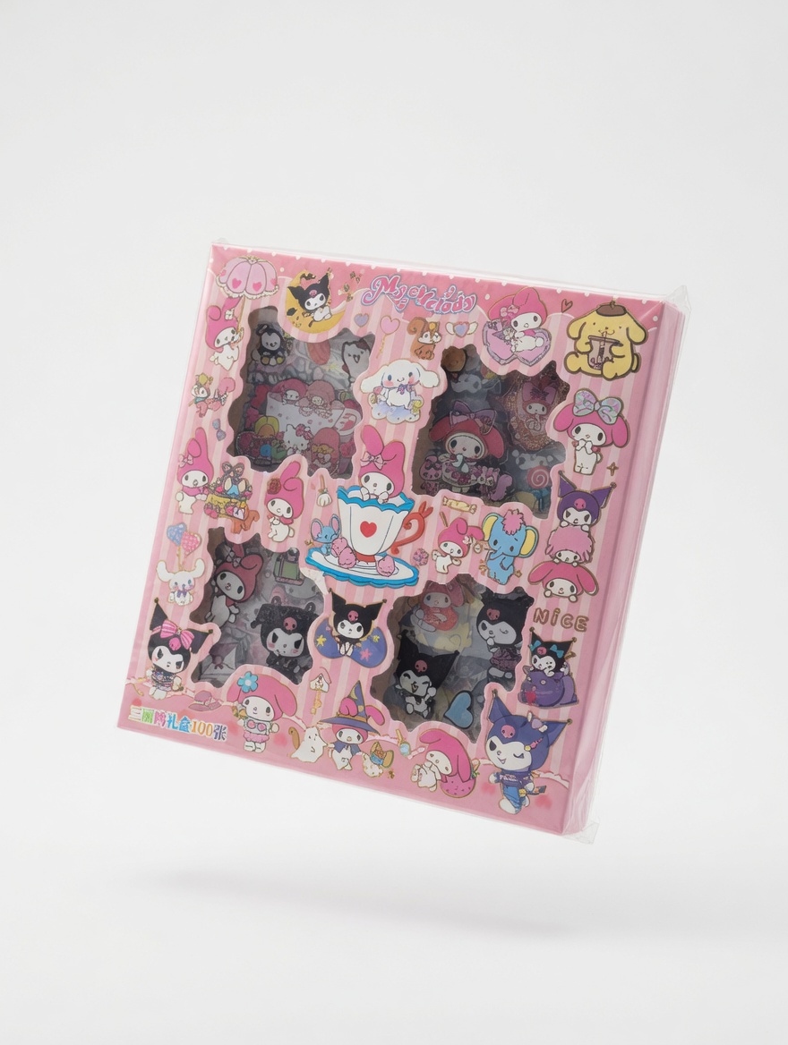 Boîte Stickers Sanrio My Melody & Kuromi 100 Pièces