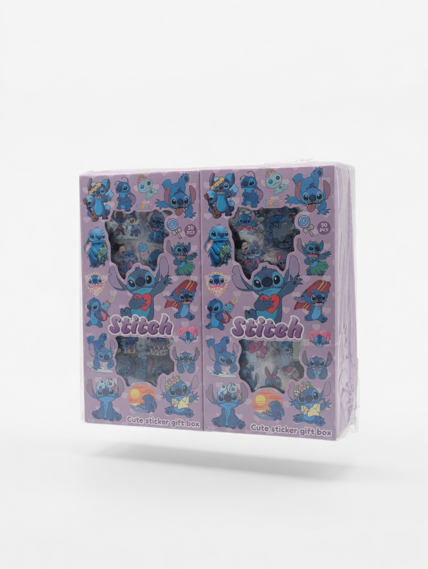 Boîte Stickers Labubu Stitch Sanrio 50 Pièces Kawaii