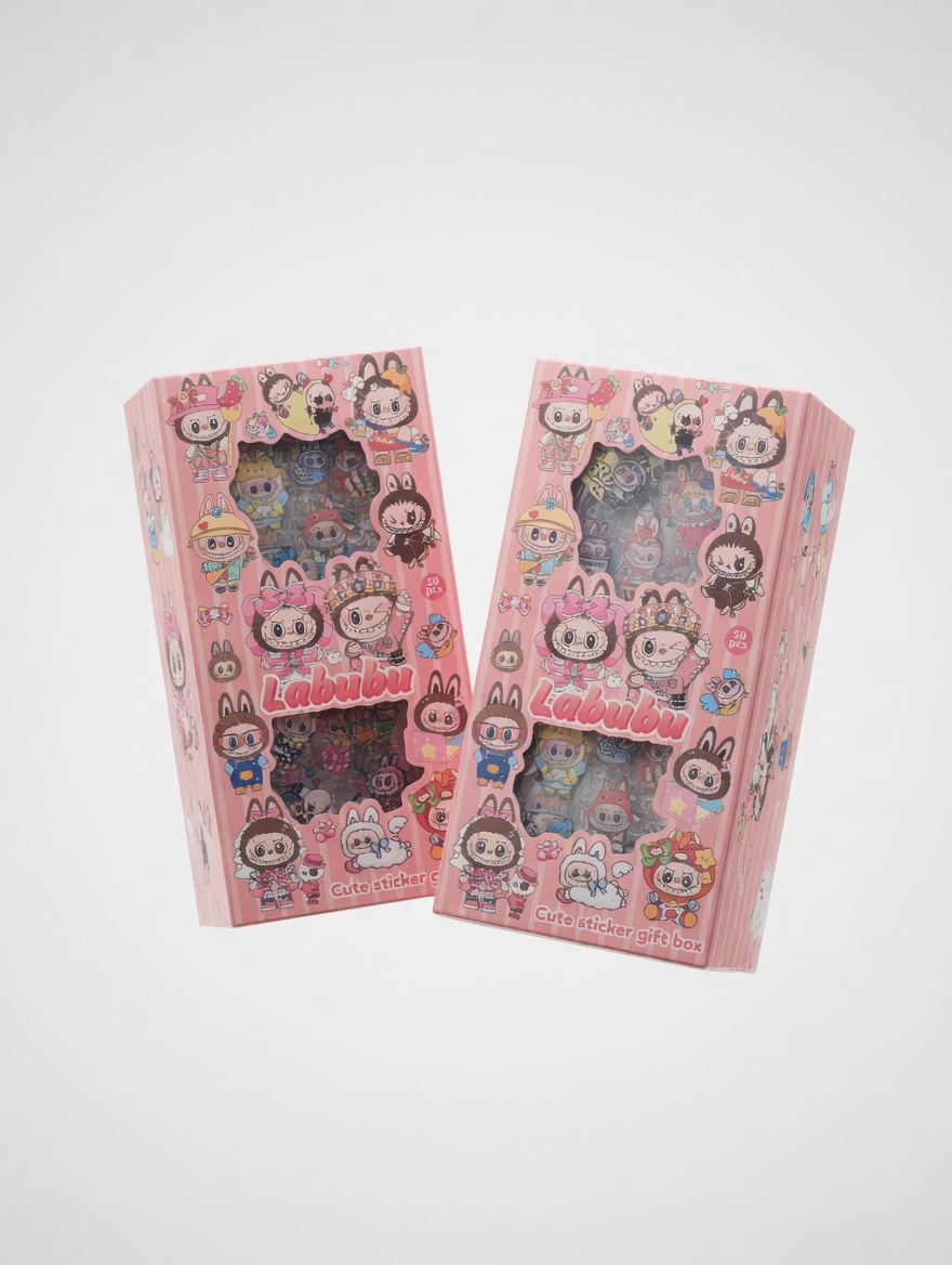 Boîte Stickers Labubu Stitch Sanrio 50 Pièces Kawaii