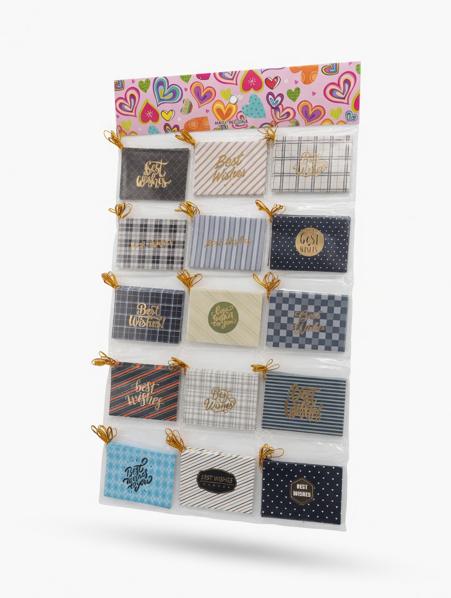 Présentoir Cartes Vœux 15 Motifs 120 Cartes