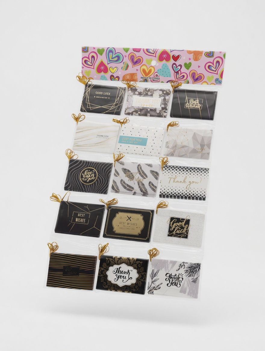 Présentoir Cartes Vœux 15 Motifs 120 Cartes